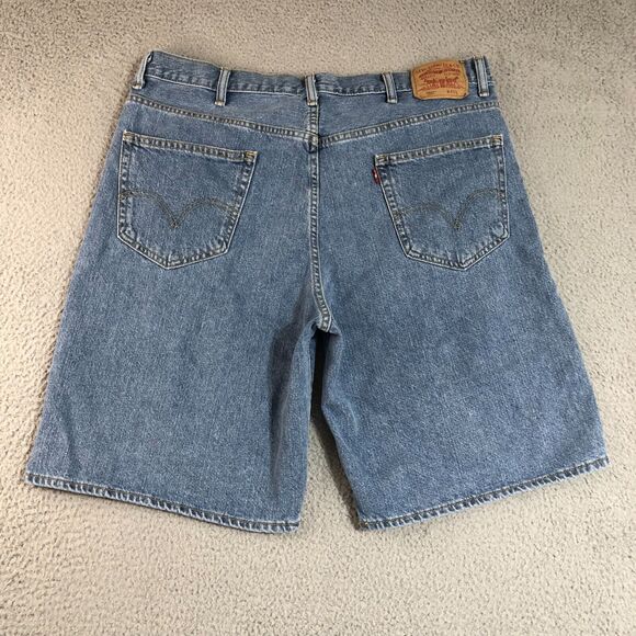 Levis 550 Shorts Mens 40 Blue Wash Jean Relaxed Fit Denim Classic Baggy Dad‎ - Picture 4 of 9